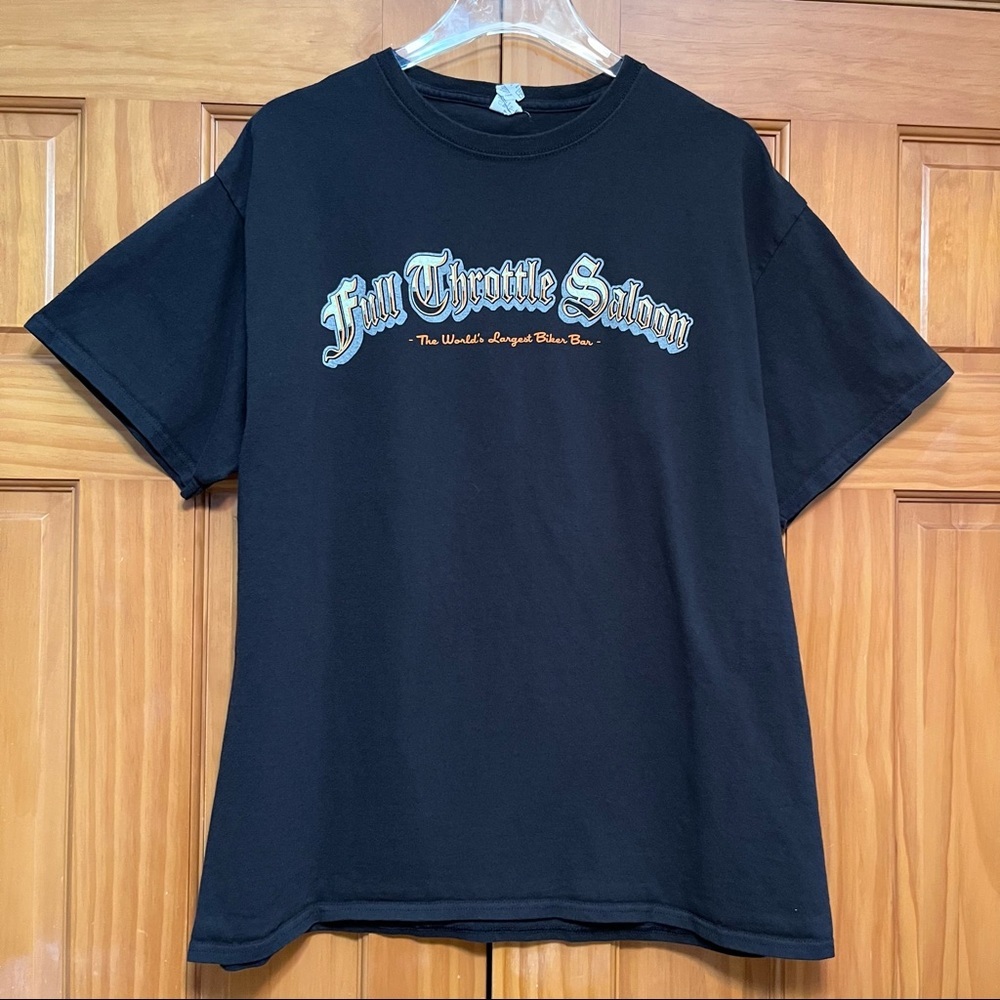 Sturgis Full Throttle Saloon Biker Bar Black Tee Shirt XL